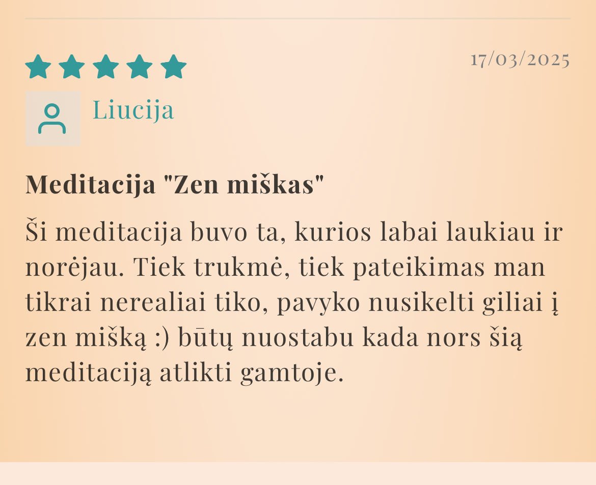 Meditacija "Zen miškas" - Ganapati