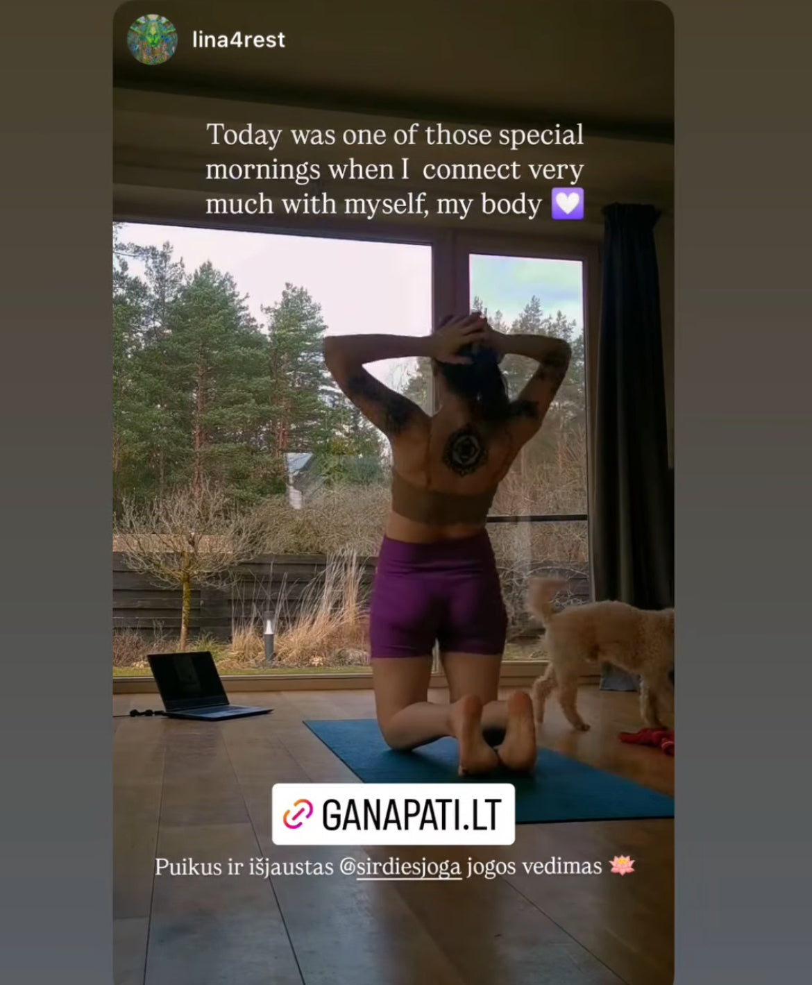 Joga Moterims malonumui bei vidinei ir fizinei energijai pažadinti "Prana" + magiška shavasana - Ganapati